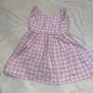 Pink checkered Tahari dress size 5. HEY BARBIE!